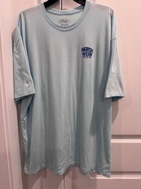 Marsh Wear Men's Pale Blue Logo Short Sleeve Tee